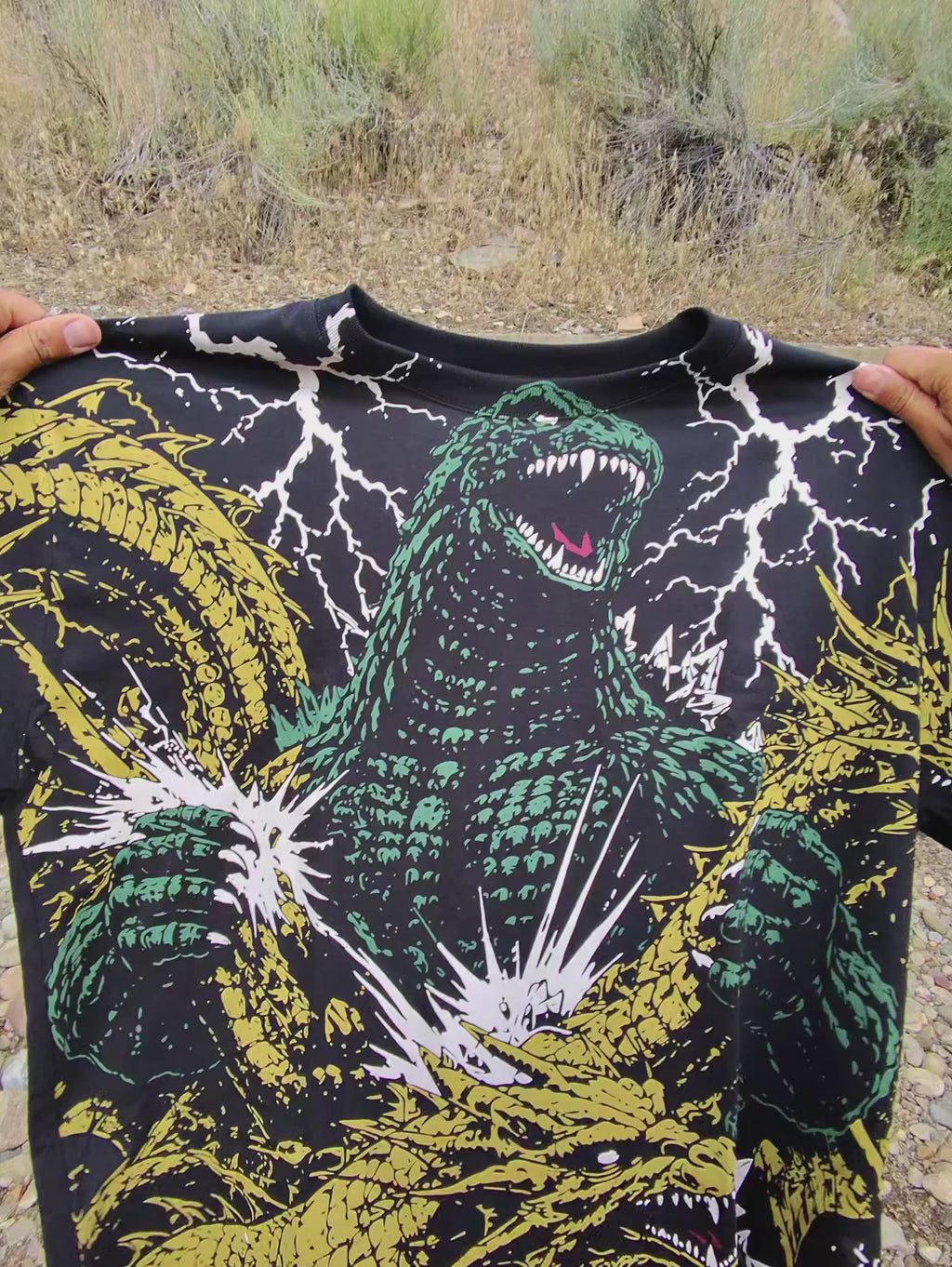 NUCLEAR LIZARD VS 3 headed Dragon AOP